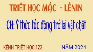 27 Năm 2024  CH Ý thức tác động trở lại vật chất Ví dụ [upl. by Ho]