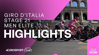 EPIC FINALE IN ROME 🏆  Giro DItalia Stage 21 Race Highlights  Eurosport Cycling [upl. by Ader]