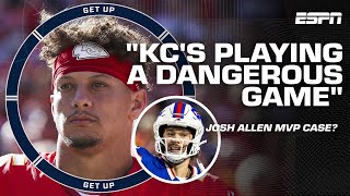 FULL REACTION to ChiefsBills 🤯 JOSH ALLEN OR SUPERMAN  Rex Ryan  Get Up [upl. by Feodor]