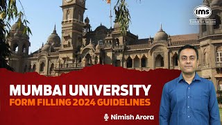 Mumbai University 2024 Form Filling Guidelines  FY Degree Admissions 2024  Nimish Arora [upl. by Genaro]