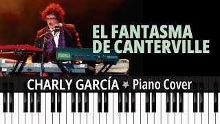 El Fantasma de Canterville VIVO Charly García TUTORIAL piano cover  sheet music [upl. by Blakelee467]