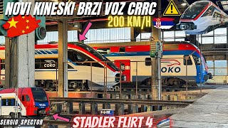 NOVI KINESKI BRZI VOZ CRRC i nova garnitura Stadler flirt 4 voza u Beogradu beograd trains [upl. by Irrab519]