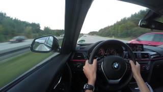 Lets Drive 2015 BMW 335d  Autobahn  Vmax 257 kmh  Eco Pro [upl. by Claudetta]