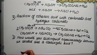 Reactions of ethanoic acid with a basewith carbonate amp hydrogen carbonateclass10carbonimp topic [upl. by Ykcor519]