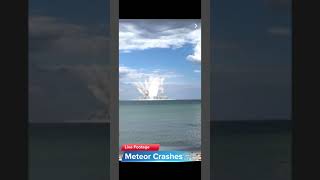 Live Meteor Crash In Ocean Near Shoreline  Massive Shock Wave😯 [upl. by Salocin]