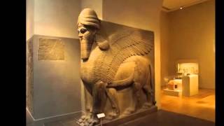 02 Ancient Near East 09 Assyrian art Human headed winged lion and bull Lamassu [upl. by Matazzoni239]