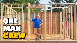 How to Frame a Shed One Section at a Time [upl. by Rivy]