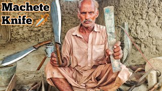 Forging a Machete Knife From a Leaf Spring  Machete Making [upl. by Stasny]