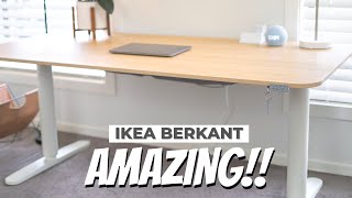 IKEA STANDING DESK BERKANT  FULL REVIEW 2024 [upl. by Douglass]