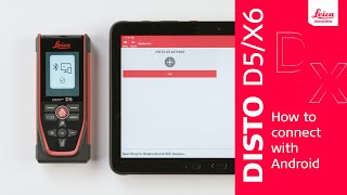 Leica DISTO Plan  How to connect Leica DISTO D5 or X6 with Android [upl. by Ilohcin]