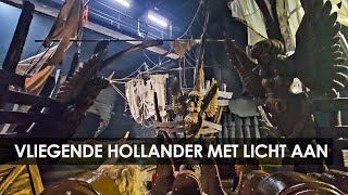 Eftelingattractie De Vliegende Hollander met de noodverlichting aan [upl. by Sadonia]