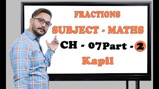 Fractions Class 6  Maths  important Exercises for Exams  Kapil Gargi [upl. by Irtimid]