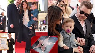 Macaulay Culkin Poses Up With Son Dakota And Partner Brenda Song At Hollywood Walk Of Fame Ceremony [upl. by Anert]