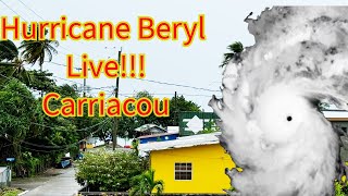 Hurricane Beryl Live from Carriacou  Grenada [upl. by Markos261]