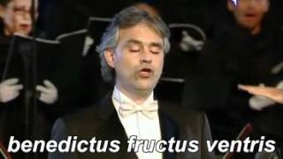 ANDREA BOCELLI AVE MARIA SCHUBERT Lyrics  traduzione [upl. by Skier544]