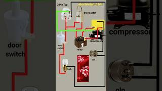 single door refrigerator wiring diagram electrician elecrical shortvideo shorts shorts [upl. by Dickey188]