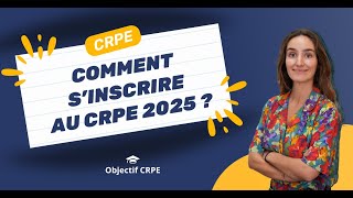 Comment sinscrire au CRPE 2025 [upl. by Annawit]