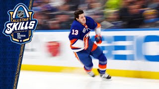 Barzal edges out McDavid for Fastest Skater crown [upl. by Hasin]