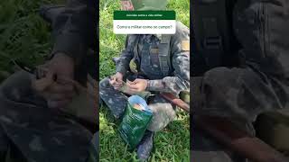 MRE  Como é a ração  comida militar comida militar ração campo milico shorts [upl. by Naasah]