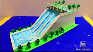 Water Dam model making from cardboard Hydropower energy model for school project Water Dam project [upl. by Nya902]