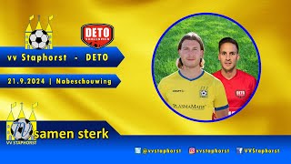 vv Staphorst  DETO  2192024  Nabeschouwing [upl. by Valeria]