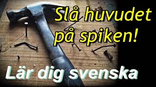 Slå huvudet på spiken  Ett idiomatiskt svenskt uttryck Lär dig svenska 71 undertexter [upl. by Noicpesnoc230]