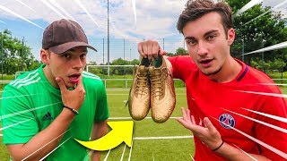 GOLDENE VS NORMALE FUßBALL SCHUHE CHALLENGE [upl. by Eecart]