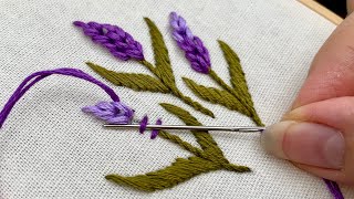 Enchanting Lavender Embroidery Made Easy Designs for Beginners Flower Embroidery for Beginners [upl. by Gale]