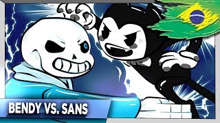 FANDUB Sans Vs Bendy Bendy And The Ink MachineUndertaleDublado PTBR [upl. by Bonney]