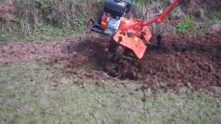 HT105FB 9hp Gasoline Tiller Working in Dry LandMini TillerCultivator [upl. by Eelana208]