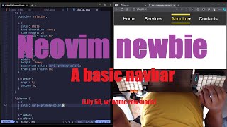 Neovim Newbie  Coding a basic navbar with the Lily58 [upl. by Tessler]