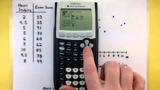 Statistics  Making a scatter plot using the Ti8384 calculator [upl. by Anahtor406]