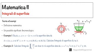 Analisi Matematica II Integrali di superficie  Lezione 1 [upl. by Justin931]