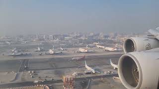 EMIRATES  A380 Hazy Morning Landing at Dubai International Airport  EK10 [upl. by Nepets24]