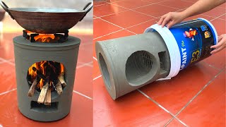 You Cant Believe How Easy It Is To Make A Wood Stove  Cast A Stove From A Paint Bucket [upl. by Shelah]