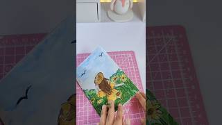 Making Aesthetic Diary Cover with quotAR DRAWING APPquotshorts craft diy [upl. by Noemis]