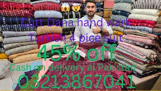 Turkish Cutt Dana hand wark 4 pice suit 45 off 📴 [upl. by Nilac133]