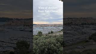 View of Antibes Port from Fort Carre travel antibes fortclarre france [upl. by Arramahs]