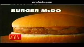 Burger McDo P15 promo Philippines Commercial 1998 [upl. by Rovit]