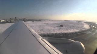 Lufthansa A319 Winter Departure Out of Warsaw [upl. by Notsnorb]