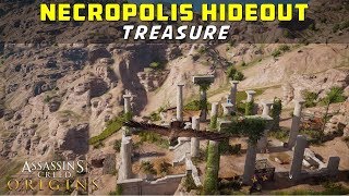 Loot Treasure Location  Necropolis Hideout Green Mountains  Assassins Creed Origins [upl. by Gardener]