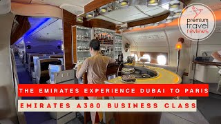 Emirates A380 Business Class review Dubai to Paris [upl. by Mutua537]