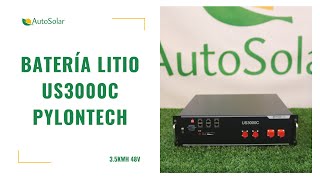 Batería de Litio Pylontech US3000 35kWh 48V [upl. by Nylavad]