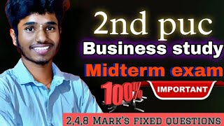 2nd puc business study midterm exam Most very important questions for tomorrow exam 248 Marks [upl. by Leoy663]