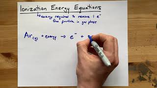 Ionization Energy Equations [upl. by Reynolds]