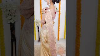 saree draping style for your engagement ceremonysareedrapings drapingsaree [upl. by Nielson280]