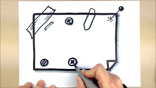 Flipchart gestalten  Container befestigen  mit Nagel Schraube  Visualisieren lernen [upl. by Aimaj]