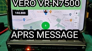 VGC VRN7500 APRS MESSAGE TEXT APRS FI [upl. by Liew]