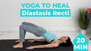 Diastasis Recti Yoga with Postpartum Diastasis Recti Exercises  20 Minute Postnatal Yoga [upl. by Aihtenak771]