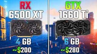 AMD RX 6500XT vs GTX 1660 Ti  Test in 8 Games [upl. by Akeyla13]